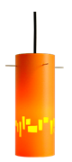 lampe suspension orange ylune